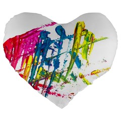 No 128 Large 19  Premium Flano Heart Shape Cushions by AdisaArtDesign
