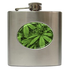 Marijuana Plants Pattern Hip Flask (6 Oz) by dflcprints