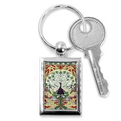 Art Nouveau Peacock Key Chains (rectangle)  by NouveauDesign