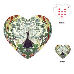 Art Nouveau Peacock Playing Cards (heart)  by NouveauDesign