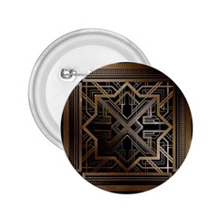 Gold Metallic And Black Art Deco 2 25  Buttons by NouveauDesign
