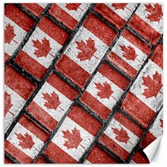Canadian Flag Motif Pattern Canvas 12  X 12   by dflcprints