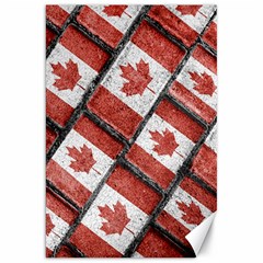 Canadian Flag Motif Pattern Canvas 20  X 30   by dflcprints