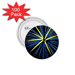 Fireworks Blue Green Black Happy New Year 1 75  Buttons (100 Pack)  by Mariart