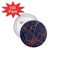 Virginia Map Art City 1 75  Buttons (100 Pack)  by Mariart