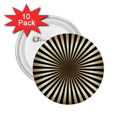 Art Deco Goldblack 2 25  Buttons (10 Pack)  by NouveauDesign