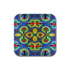 L’opera In Lyrical Abstraction Rubber Square Coaster (4 Pack) by DeneWestUK