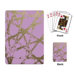 Modern,abstract,hand Painted, Gold Lines, Pink,decorative,contemporary,pattern,elegant,beautiful Playing Card by NouveauDesign