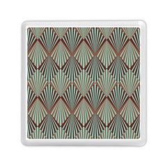 Art Deco Teal Brown Memory Card Reader (square)  by NouveauDesign