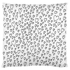 Heart Doddle Large Cushion Case (one Side) by Mariart