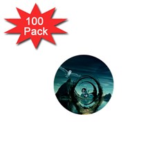 Cute Fairy Dancing On The Moon 1  Mini Buttons (100 Pack)  by FantasyWorld7