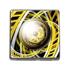 Incredible Eye Of A Yellow Construction Robot Memory Card Reader (square) by jayaprime