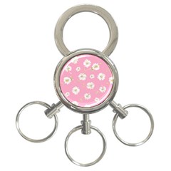 Pink Flowers 3-ring Key Chains by NouveauDesign