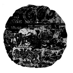 Graffiti Large 18  Premium Round Cushions by ValentinaDesign