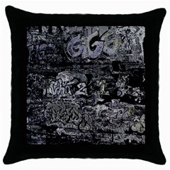 Graffiti Throw Pillow Case (black) by ValentinaDesign