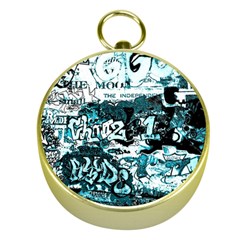 Graffiti Gold Compasses by ValentinaDesign