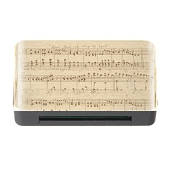 Vintage Beige Music Notes Memory Card Reader With Cf by Celenk