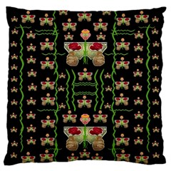 Roses In The Soft Hands Makes A Smile Pop Art Standard Flano Cushion Case (one Side) by pepitasart