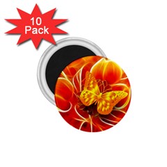 Arrangement Butterfly Aesthetics Orange Background 1 75  Magnets (10 Pack)  by Celenk