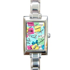 Stickies Post It List Business Rectangle Italian Charm Watch by Celenk