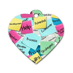Stickies Post It List Business Dog Tag Heart (one Side) by Celenk