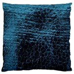 Blue Black Shiny Fabric Pattern Standard Flano Cushion Case (Two Sides) Back