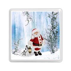 Santa Claus With Funny Penguin Memory Card Reader (square)  by FantasyWorld7
