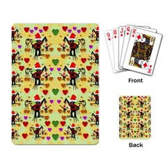 Santa With Friends And Season Love Playing Card by pepitasart