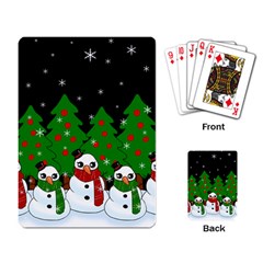 Kawaii Snowman Playing Card by Valentinaart