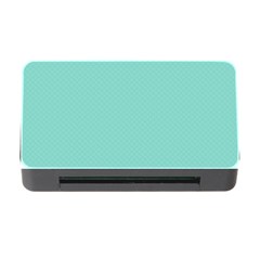 Tiffany Aqua Blue Puffy Quilted Pattern Memory Card Reader With Cf by PodArtist