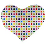 Pattern Large 19  Premium Heart Shape Cushions Back