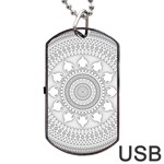 Mandala Ethnic Pattern Dog Tag USB Flash (Two Sides) Back