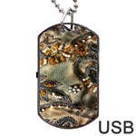 Texture Textile Beads Beading Dog Tag USB Flash (One Side) Front