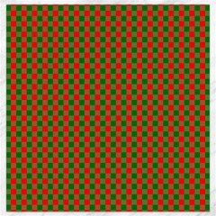 Large Red And Green Christmas Gingham Check Tartan Plaid Canvas 16  X 16   by PodArtist