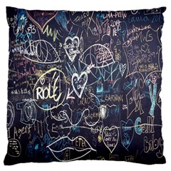Graffiti Chalkboard Blackboard Love Standard Flano Cushion Case (one Side) by Celenk
