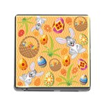 Easter Bunny And Egg Basket Memory Card Reader (Square) Front