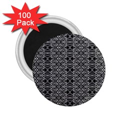 Black And White Ethnic Pattern 2 25  Magnets (100 Pack)  by dflcprints