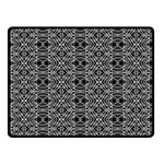 Black And White Ethnic Pattern Double Sided Fleece Blanket (Small)  45 x34  Blanket Front