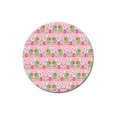 Floral Pattern Magnet 3  (round) by SuperPatterns