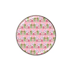 Floral Pattern Hat Clip Ball Marker (10 Pack) by SuperPatterns
