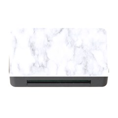 Marble Texture White Pattern Memory Card Reader With Cf by Celenk