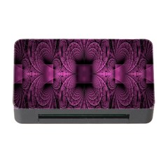 Fractal Magenta Pattern Geometry Memory Card Reader With Cf by Celenk