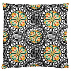 Beveled Geometric Pattern Large Flano Cushion Case (two Sides) by linceazul