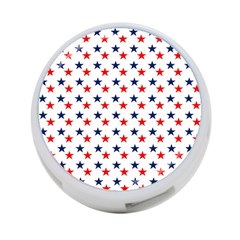 Patriotic Red White Blue Stars Usa 4-port Usb Hub (one Side) by Celenk