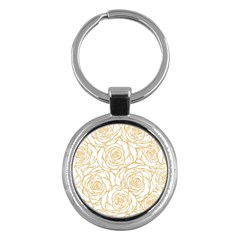 Yellow Peonies Key Chains (round)  by NouveauDesign