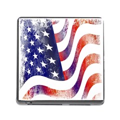 Usa Flag America American Memory Card Reader (square) by Celenk