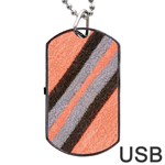 Fabric Textile Texture Surface Dog Tag USB Flash (One Side) Front