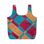 Fabric Textile Cloth Material Full Print Recycle Bags (M)  Back