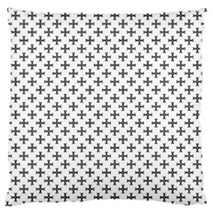 Black Cross Large Cushion Case (one Side) by jumpercat