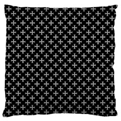 White Cross Large Cushion Case (one Side) by jumpercat